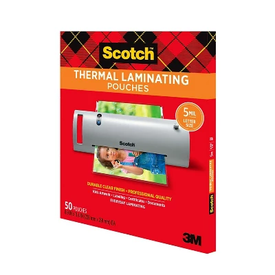 Scotch Letter Size Thermal Laminating Pouches 5 Mil 11 1/2 X 9 50/Pack TP585450 7 Scotch Letter Size Thermal Laminating Pouches 5 Mil 11 1/2 X 9 50/Pack TP585450 - Image 7