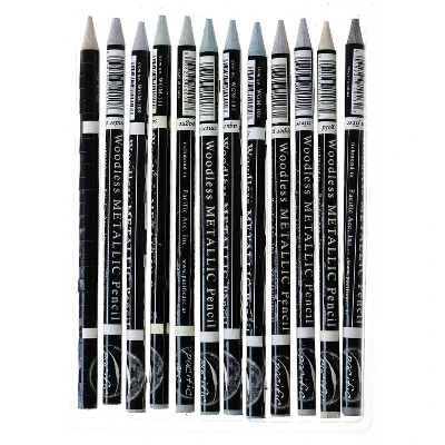 12ct Woodless Graphite Drawing Pencils Metallics - Pacific Arc 1 12ct Woodless Graphite Drawing Pencils Metallics - Pacific Arc