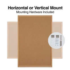 MyOfficeInnovations Standard Cork Bulletin Board Oak Finish Frame 3'W X 2'H 1682316 -Office Supplies GUEST d26c1daa 4d82 498d 8f2c 3138d4fe84df