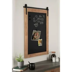 24" X 36" Samuels Wood Framed Wall Chalkboard Rustic Brown/Black - Kate & Laurel All Things Decor -Office Supplies GUEST d356119b 9eaa 45d0 b41c 42f925cd7ab6