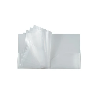 JAM Paper 10-Pocket Heavy Duty Folders Clear 2/Pack (389MP10clb) 389MP10CLB 2 JAM Paper 10-Pocket Heavy Duty Folders Clear 2/Pack (389MP10clb) 389MP10CLB - Image 2