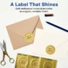 Avery Round Labels 2" Dia Gold Foil 96/Pack 22831