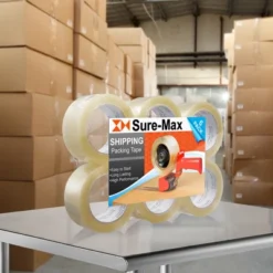 Sure-Max Premium Carton Packing Tape 1.8 Mil 330 Feet (110 Yards) - Clear -Office Supplies GUEST d95f3a09 2513 479a a3eb b28491a34beb
