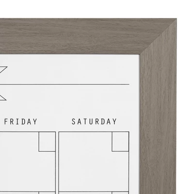 23" X 29" Beatrice Framed Magnetic Dry Erase Monthly Calendar Gray - DesignOvation 2 23" X 29" Beatrice Framed Magnetic Dry Erase Monthly Calendar Gray - DesignOvation - Image 2