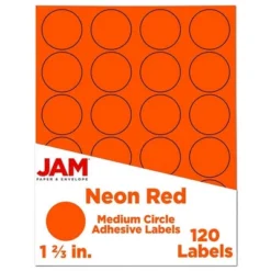 JAM Paper Circle Sticker Seals 1 2/3" 120ct -Office Supplies GUEST db03cc3b e3c7 47b6 81ba 5f89865859e6