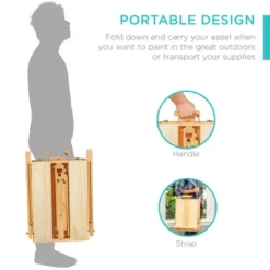 Best Choice Products French Easel, 32pc Beginners Kit Portable Wooden Adjustable Tripod W/ Paint Supplies -Office Supplies GUEST dbe0bf62 1fd5 499f bc62 bfa33250c83a