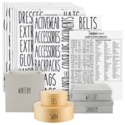 Talented Kitchen 133 Closet Labels For Bins, Baskets, Preprinted Black All Cap Stickers For Clothing Organization, Storage Containers, Water Resistant -Office Supplies GUEST dd17629a 36a5 471f b84d 7f419b63e1de