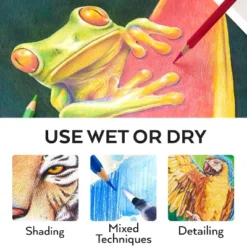 Arteza Professional Watercolor Pencils, Assorted Colors, Coloring Set For Adult Artists, Non-Toxic - 120 Pack -Office Supplies GUEST df400a6c 76d7 47ed ab15 7dbc8564c21b