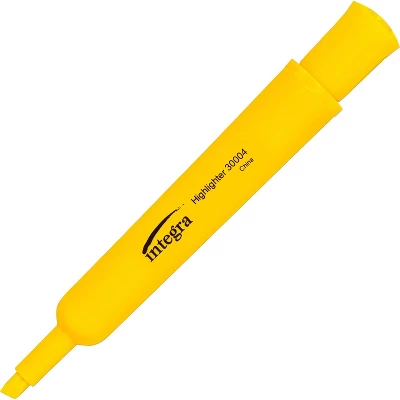 Integra Desk Highlighter Chisel Tip 12/PK Fluorescent Yellow 30004 1 Integra Desk Highlighter Chisel Tip 12/PK Fluorescent Yellow 30004