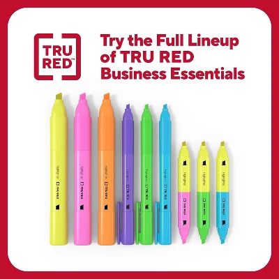TRU RED Pocket Highlighter With Grip Chisel Tip Yellow 36/Pack TR54582 8 TRU RED Pocket Highlighter With Grip Chisel Tip Yellow 36/Pack TR54582 - Image 8