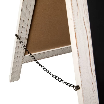 Flash Furniture Canterbury Vintage Wooden A-Frame Magnetic Indoor/Outdoor Chalkboard Sign, Freestanding Double Sided Extra Large Message Board 7 Flash Furniture Canterbury Vintage Wooden A-Frame Magnetic Indoor/Outdoor Chalkboard Sign, Freestanding Double Sided Extra Large Message Board - Image 7