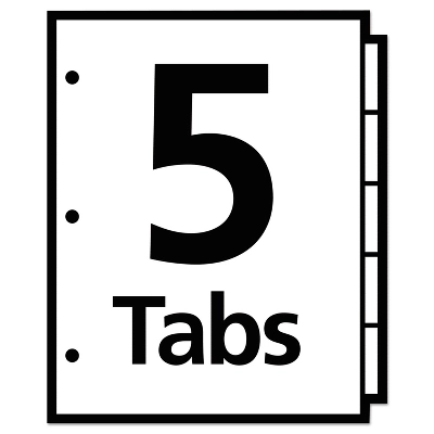 Avery Index Maker Print & Apply Clear Label Sheet Protector Dividers 5-Tab Letter 75500 1 Avery Index Maker Print & Apply Clear Label Sheet Protector Dividers 5-Tab Letter 75500
