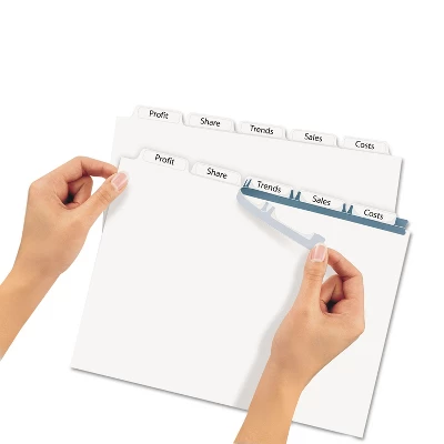 Avery Index Maker Print & Apply Clear Label Dividers W/White Tabs 5-Tab Letter 11490 2 Avery Index Maker Print & Apply Clear Label Dividers W/White Tabs 5-Tab Letter 11490 - Image 2
