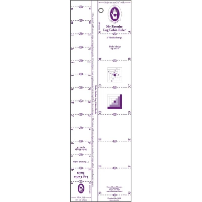 Marti Michell Log Cabin Ruler-1" To 2" Strips 1 Marti Michell Log Cabin Ruler-1" To 2" Strips