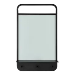 29.92" X 17.91" Decatur Hanging Wall Organizer With Hooks Black - Kate & Laurel All Things Decor