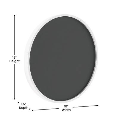 Merrick Lane Round Magnetic Chalkboard With Eraser, Chalk And Solid Wood Frame 6 Merrick Lane Round Magnetic Chalkboard With Eraser, Chalk And Solid Wood Frame - Image 6