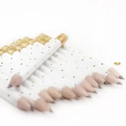 12pk Mini Pencils Polka Dots Foil Gold -Office Supplies GUEST e856745b c546 4c6e 9a0c 9d3f887c996b