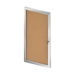 Azar Displays Medium Enclosed Cork Bulletin Board W/ Lock & Key