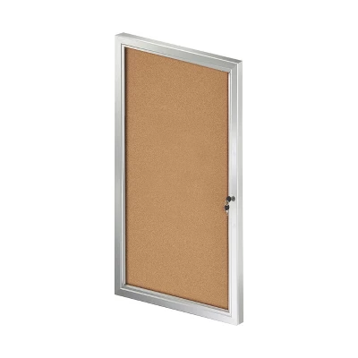 Azar Displays Medium Enclosed Cork Bulletin Board W/ Lock & Key 1 Azar Displays Medium Enclosed Cork Bulletin Board W/ Lock & Key