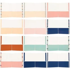 Blue Panda 12 Pack Geometric 2-Pocket Folders, Letter Size Decorative Folders With Pockets For Office, School, 6 Designs, 6 Solid Colors, 9.25 X 12 -Office Supplies GUEST eb54fb14 1689 437e b37c 2fbd1e1c7fde