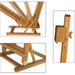 Creative Mark Tabletop Artist Easel Van Gogh 29-38” Tall Folding Display Easel, H-Frame Wood Studio Art Easel