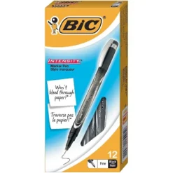 Bic Intensity Permanent Marker Pen .5mm Fine Black Dozen FPIN11BK -Office Supplies GUEST ec97d092 c7ae 4d35 be12 80771d4758ca