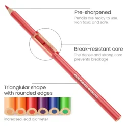 Arteza Colored Pencils, Triangle-Shaped, Assorted Colors, Set For Adults Artists - 48 Pack -Office Supplies GUEST ed52c771 7caa 4aa0 8c15 1f7f41cde0e4