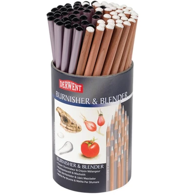 Derwent Blender And Burnisher Pencils In Tub, Colorless, Set Of 72 1 Derwent Blender And Burnisher Pencils In Tub, Colorless, Set Of 72