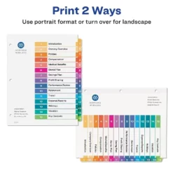 Avery Ready Index Customizable Table Of Contents Asst Dividers 15-Tab Ltr 6 Sets 11197 -Office Supplies GUEST ee37770f 596e 420f 847e b2976adf83fc