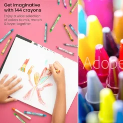 Arteza Kids Wax Crayons, 72 Pieces - 2 Pack -Office Supplies GUEST f0251a82 58f3 4861 a3d5 a47073452612