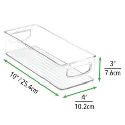 MDesign Small Plastic Office Storage Container Bin With Handles, 6 Pack - Clear 8 MDesign Small Plastic Office Storage Container Bin With Handles, 6 Pack - Clear -Office Supplies GUEST f0a27d0c ab2f 4731 8c6a 5fe9b77c8651