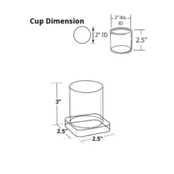 Azar Displays Small Single Cylinder Deluxe Clear Acrylic Cup Holder 9 Azar Displays Small Single Cylinder Deluxe Clear Acrylic Cup Holder -Office Supplies GUEST f1297a23 5e52 4bd4 95e7 7d5e66d18824