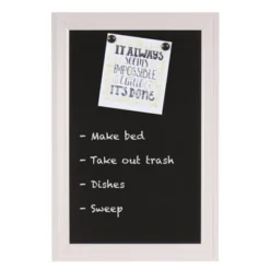 27.5" X 18.5" Bosc Framed Magnetic Chalkboard White - DesignOvation -Office Supplies GUEST f18ee791 ff01 4c6a 9417 e58885e769c9