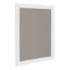 29.5" X 23.5" Bosc Framed Gray Linen Fabric Pinboard White - DesignOvation