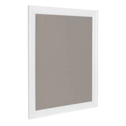 29.5" X 23.5" Bosc Framed Gray Linen Fabric Pinboard White - DesignOvation