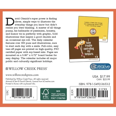 Willow Creek Press 2024 Daily Desk Calendar 5.2"x6.2" The Art Of David Olenick 1 Willow Creek Press 2024 Daily Desk Calendar 5.2"x6.2" The Art Of David Olenick