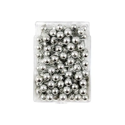 JAM Paper Colored Map Thumb Tacks Silver Round Head Push Pins 2 Packs Of 100 22432214A 2 JAM Paper Colored Map Thumb Tacks Silver Round Head Push Pins 2 Packs Of 100 22432214A - Image 2