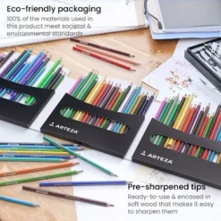 Arteza Colored Pencils With Case, 72 Assorted Vibrant Colors, Pencil Crayons For Coloring Books And Journals, Triangular Shape, Art Supplies 7 Arteza Colored Pencils With Case, 72 Assorted Vibrant Colors, Pencil Crayons For Coloring Books And Journals, Triangular Shape, Art Supplies -Office Supplies GUEST f3ca97c0 a8fa 4e0f 9536 1a1fc6898bd1