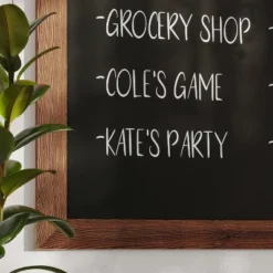 Flash Furniture Canterbury Wall Mount Magnetic Chalkboard Sign With Eraser, Hanging Wall Chalkboard Memo Board For Home, School, Or Business -Office Supplies GUEST f4c1f736 1144 4601 96d6 471c343dbc74