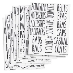 Talented Kitchen 133 Closet Labels For Bins, Baskets, Preprinted Black All Cap Stickers For Clothing Organization, Storage Containers, Water Resistant -Office Supplies GUEST f59788b2 40f0 4044 8acb c9eefa9b1ccb