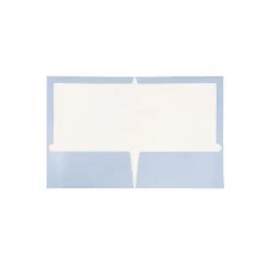 JAM Paper Laminated Two-Pocket Glossy Presentation Folders Baby Blue 31225346D