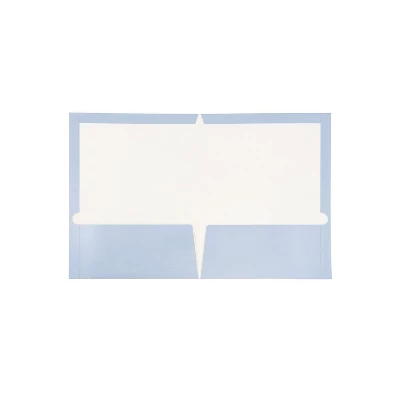 JAM Paper Laminated Two-Pocket Glossy Presentation Folders Baby Blue 31225346D 1 JAM Paper Laminated Two-Pocket Glossy Presentation Folders Baby Blue 31225346D