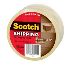 Scotch 3750 Commercial Grade Shipping Tape, 1.88 Inches X 54.6 Yards, Clear