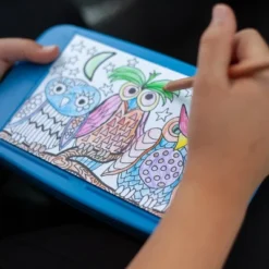 Kaplan Early Learning COLORpockit Portable Coloring Kit With Storage Bag & Bonus ABC Learning Cards - Blue - 44 Pieces -Office Supplies GUEST fb687a0c 6ef7 4aa6 bc4a dad9c568fecd