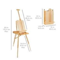 Best Choice Products French Easel, 32pc Beginners Kit Portable Wooden Adjustable Tripod W/ Paint Supplies -Office Supplies GUEST fd1100c0 4b98 413c bea5 68d4b231514f