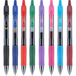 Pilot G2 Premium Retractable Gel Ink Pen Assorted Ink .7mm 8/Set 31128